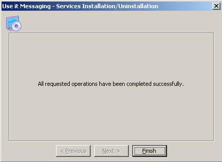 successfully. Click FINISH to close the uninstall program.