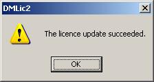 If the license information is inaccurate, you will see a