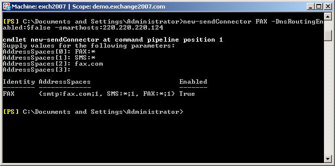 1. Open Exchange Management Shell from Start > Programs > Microsoft Exchange. 2. In the console, enter the following command with your specific server information, and then press Enter.