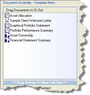 The Document Assembly Template Builder dialog box appears.