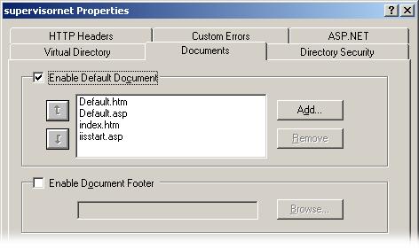 Properties window Click on the Documents
