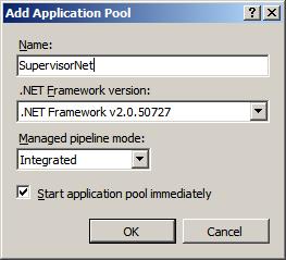 4. Select the Application Pool, and in the right hand pane under Edit