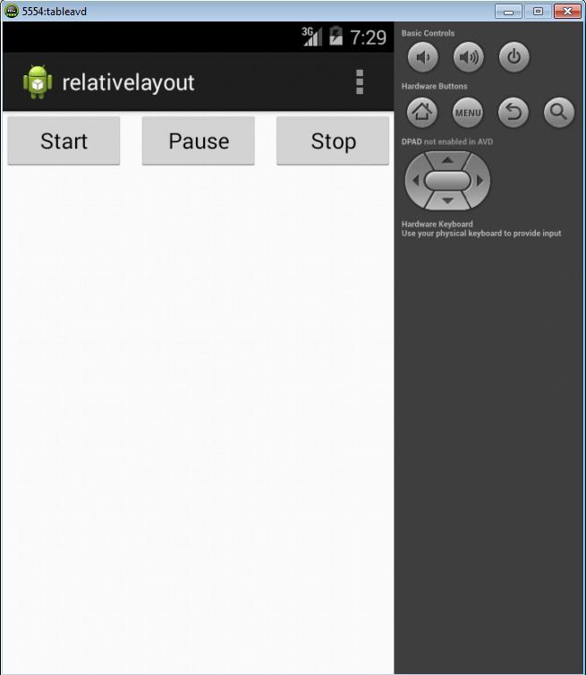 Result: - Students design an android application using relative layout.