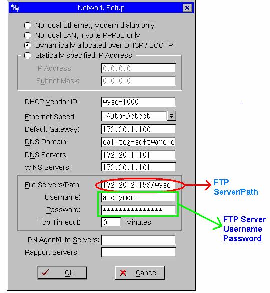 5. In the File Servers/Path field put the address of the FTP Server along with the path (which is wyse that is the folder we created under the FTP root directory). 6.