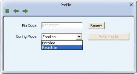 Enter 8 digit numbers Pin code and click WPS Profile button for detail configuration. 3.