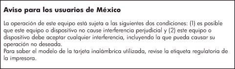 Notice to users in Mexico
