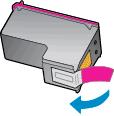 b. Remove plastic tape using pink pull tab. c.