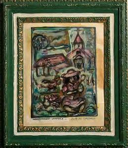 6304-051 Grandmothers Yard Sale( Framed size is