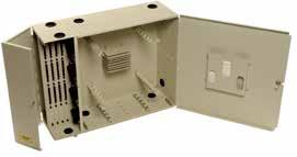 Depending on the tray selected, the enclosure supports up to 24F or 36F single fused fibers and if mass fusing, the enclosure can support >2000 mass fused fibers.
