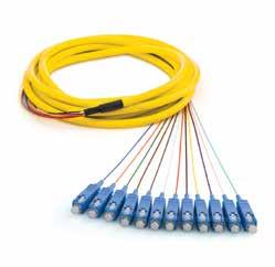PIGTAILS Pigtail Packs For Rack and Wall Mount Enclosure Part # # 1 Connector # 2 Connector Cable Core/Clad Cable Jacket Cable Color Length (m) Price SPK-6SCUPC (6) SC/UPC (6) Pigtails 9/125µm 900µm