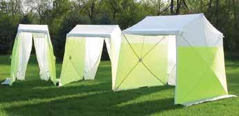 SPLICE TENTS Splice Tents Roll-up and A Door Splice Tents for OSP Splice Tents for outside field applications are made of tough urethane coated polyester fabric.