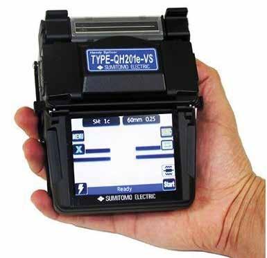 Quantum TYPE-QH201e-VS V-Groove Fusion Splicer Sumitomo Electric Lightwaves Quantum Type-QH201e-VS marks the new standard for FTTX/Handheld fusion splicers.