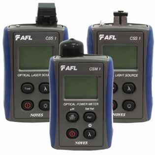AFL/NOYES TEST KITS NOYES CONTRACTOR SERIES TEST KITS CKM-2 Fiber Optic Loss Test Kits Multimode Test Kit with Set Reference Features Palm-sized, rugged, lightweight Certify multimode fiber links per