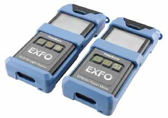EXFO FiberBasix 50 TEST KITS Pocket-sized Optical Test Kits FiberBasix 50 Handheld Testers deliver simple, accurate measurement of signal attenuation during fiber-optic cable installation.