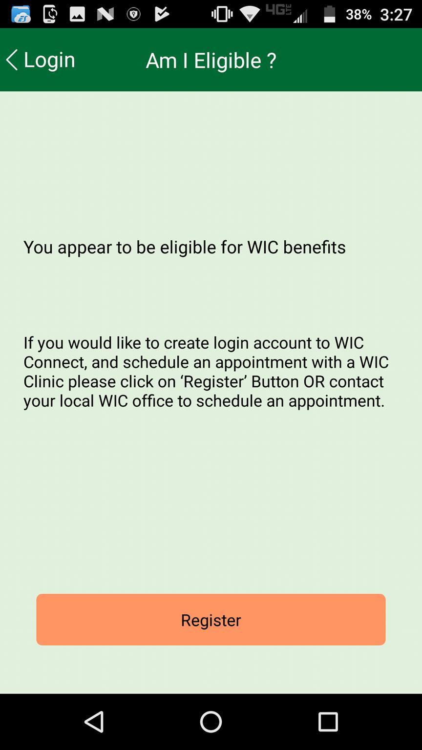 Clients are eligible for WIC program with no