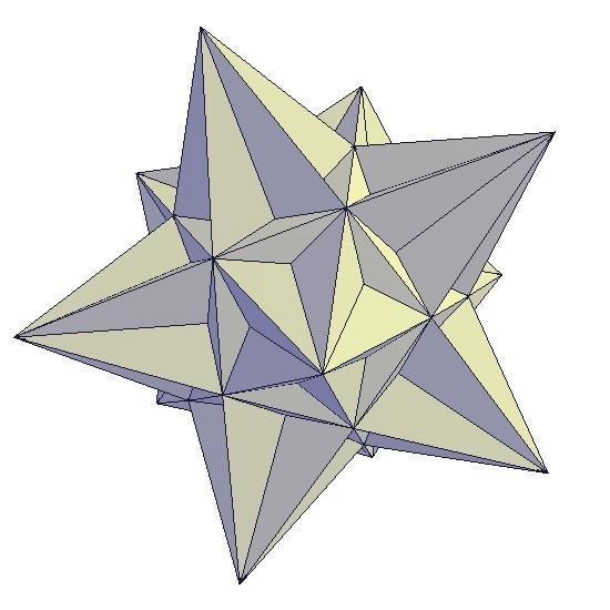 The s values for the second stellation are chosen in such a way that the tips of the newly created inverted pyramids (tetrahedrons) return back to a planar surface that approximates the initial