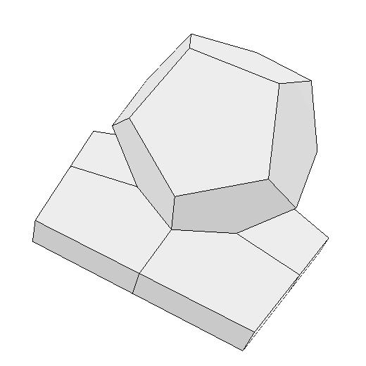 Dodecahedral Extrusion The algorithm for dodecahedral extrusion involves the creation of three tiers of vertices