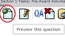 To add answer options, click on this icon You will be brought to a page where you can fill out the question answer parameters based on the type of question you selected (i.e. if you selected drop down list fill out the items you want to appear in the list).
