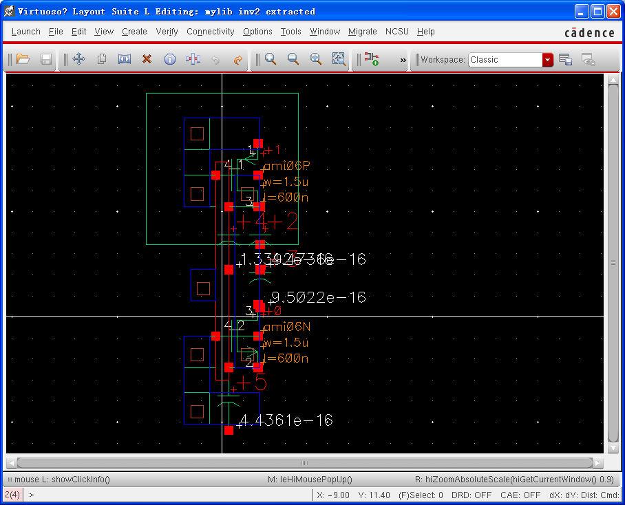 7. Generate netlist from the layout and simulate it with HSPICE Step1. Open the layout view of inverter. Step2.