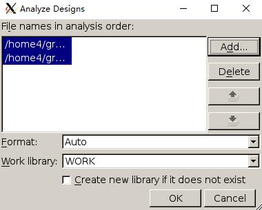 file panel. Next, analyze all the VHDL files of a hierarchical based design to elaborate the top-level design.