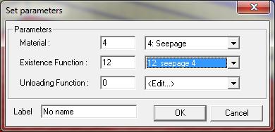 Seepage third stage 1. Set cursor mode to Standard selection mode 2. Pick top seepage element 3.