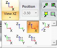 1. Set orthogonal camera 2. Set XZ view 3. Select beams in zoom box 4.