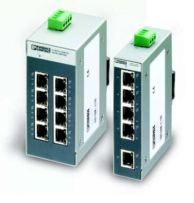Five- and Eight-Port Standard Function Ethernet Switch with Narrow Housing AUTOMATION Data Sheet 2642_en_H 1 Description PHOENIX CONT 2011-07-10 2 Features and Benefits The FL SWITCH SFNB Factoryline