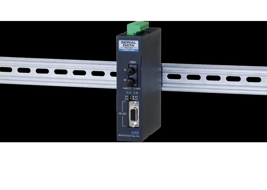 The system supports asynchronous serial data rates from 50 bps to 1Mbit/s and has an auto-sensing feature that eliminates the need to manually set serial data rates.