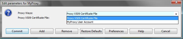 Chapter 7 The MyProxy actor is to create a Globus proxy certificate by MyProxy user account or MyProxy X509 Credential file way.