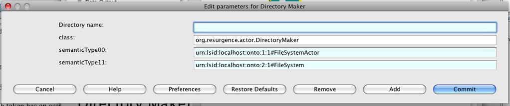 Chapter 3 Once the port-parameter has been defined, actors can reference it. Figure 3.14 displays the DirectoryMaker actor's parameters.