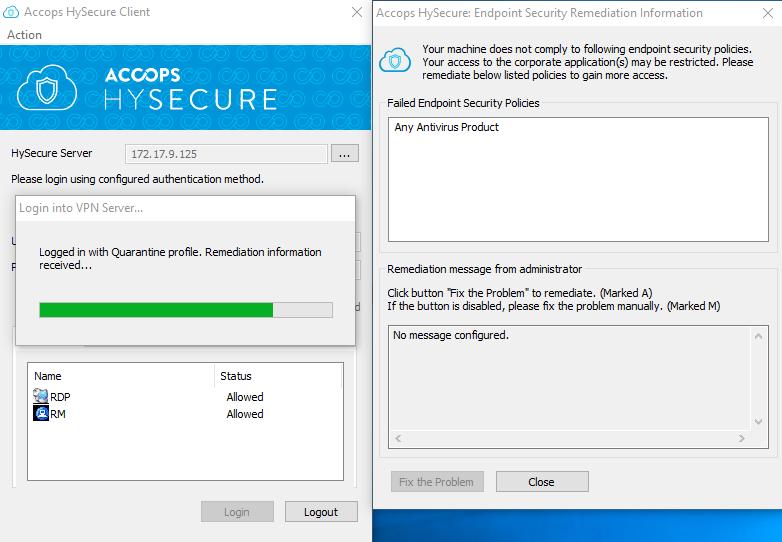 RESOURCES IP ADDRESS POOL Now administrator can create virtual IP pool, so that when user login into HySecure gateway user will get