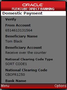 Domestic Transfer Make New Payment Beneficiary Details Verify 13.