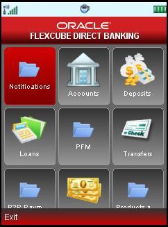 Select any transaction icon by using Up\Down scroll key and then the Select key to