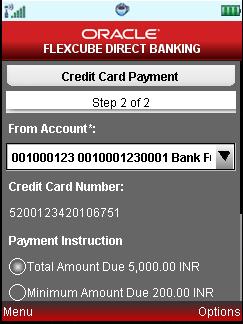 Credit Card Payment Credit Card Payment Step 2 Field Payment Due Date This field displays the Payment Due Date.