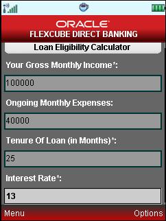 Loan Eligibility Calculator 59. Loan Eligibility Calculator The Loan Eligibility Calculator helps you to determine the Loan Eligibility for the given Gross Monthly Income and Other Details.