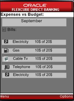 Budgeting Field All Categories Modify Submit Change Displays the Expenses Vs Budget for the respective Categories and Sub Categories. [Action Button] Click Modify from Options.