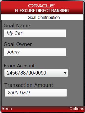 Options Available for Goal Forgot Password New to Online Banking Register Now Login Cancel Contribute [Hyperlink] Click this link in case you forget the password.