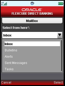 Mail Box 14. Select Home from Options to navigate to the menu screen. Select ATG from Options to call bank officials for any clarification. Select Back from Options to return to the previous screen.