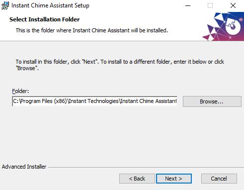 Tool is installing to, click Browse and choose the folder you