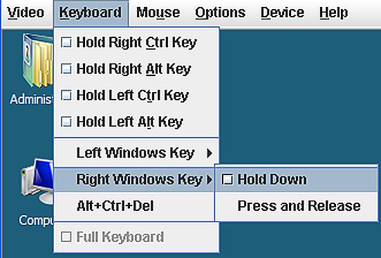 Alt + Ctrl + Del: Clicking this option will process Alt + Ctrl + Del function to