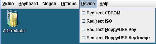 Device Device option provides the virtual devices for client system.