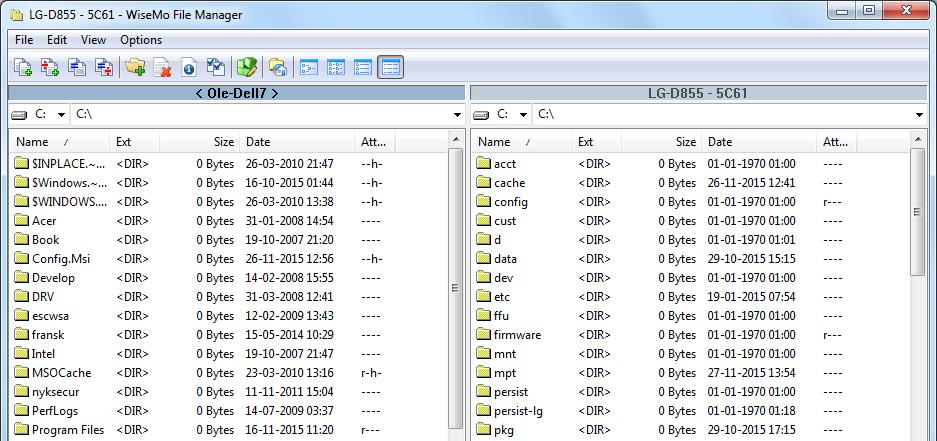 The WiseMo File Manager enables you to Copy, Move, Synchronize and Clone, between Guest and Host, and you can work on individual files or whole directories or