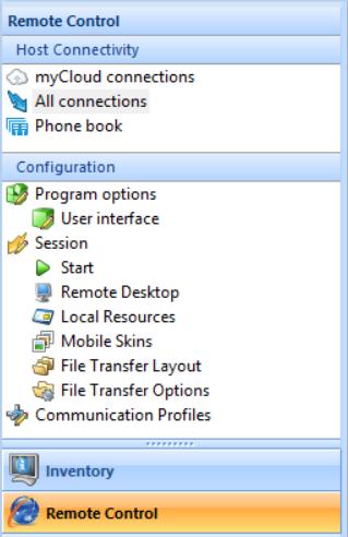 Host connectivity, 3 methods for selecting or defining Hosts: mycloud connections Log on to a mycloud domain, and see the list of the mycloud enabled Host computers and devices that you can connect