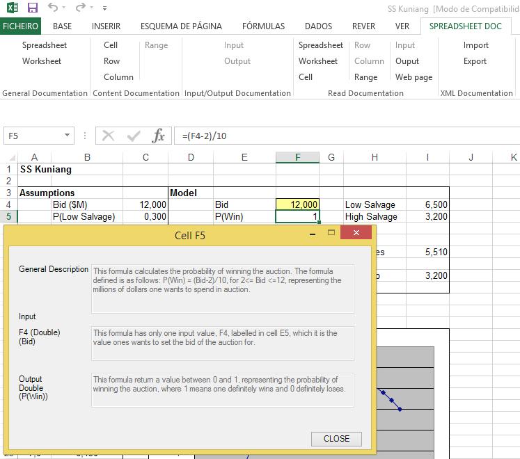 CHAPTER 4. UNDERSTANDING A SPREADSHEET PROGRAM is presented so the user can read each input documented separately. Each text box has a label on the left, showing two possible options.