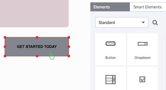 Step 2: Adding UI elements to the canvas The element library features a wide range of standard elements (rectangle, circle, triangle, lines, symbols.