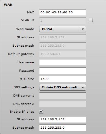28 WAN mode choose PPPoE to configure WAN interface to connect to an ISP via a PPPoE: MAC address specify the clone MAC address if required.