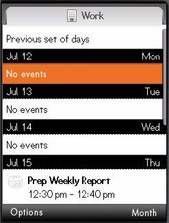 Using Email Calendar if your phone supports this feature Use the Email calendar service to manage your appointments and meetings.