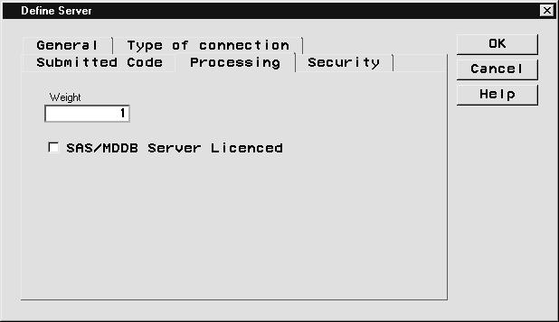 Using MDP Extensions 4 EIS Registrations 37 Specify whether SAS/MDDB Server software is licensed in your remote session.