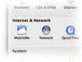 Under the Internet & Wireless heading (in some versions of Mac OS X, this heading will read Internet & Network ), click on the Network icon.