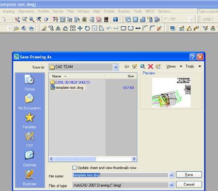 CIVIL 3D (2008) **REMEMBER TO SAVE OFTEN** 4 of 5 To Restore the dialog box Sometimes the following dialog box disappears when you do a save as Go to the Survey menu and make sure that Survey Link is